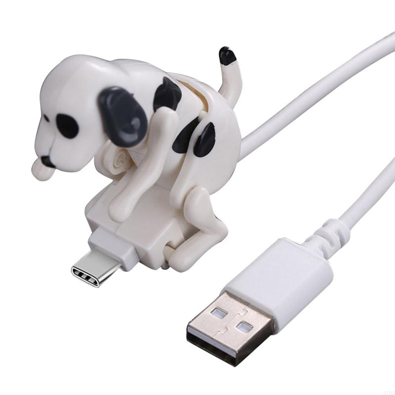

Funny for Touch Dog Phone Charger Cable for Type-C Moving Stray Dog Fast Charging USB C Cable with for Touch Switch белый