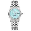 Plum Blossom Elegant Yiren Series Automatic Mechanical Movement 100 Meters 27mm Blue Dial Stainless Steel Case Stainless Steel Strap 729 S-719