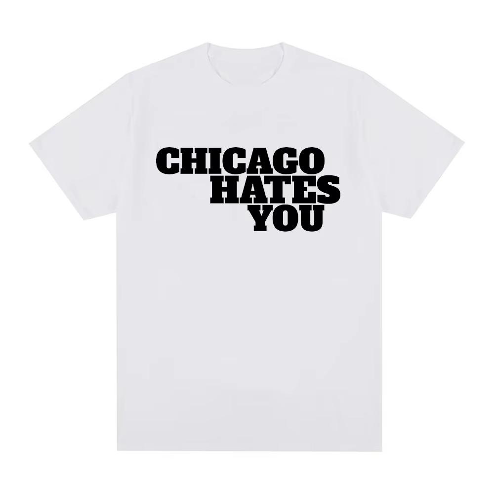 Men Fashion Hip Hop Oversized T Shirt Casual Cotton Short Sleeve Tshirts Rapper Chief Keef Chicago Hates You Same Style Tshirt