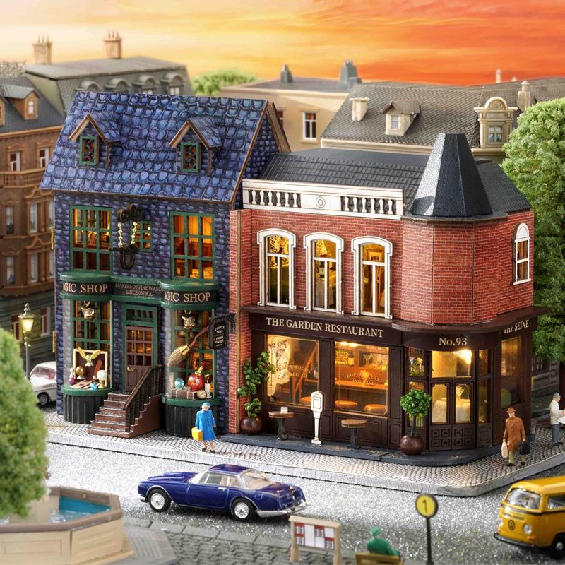 

Zhiquwu DIY Magic Shop & Corner Western Restaurant Model D-001 & D-016