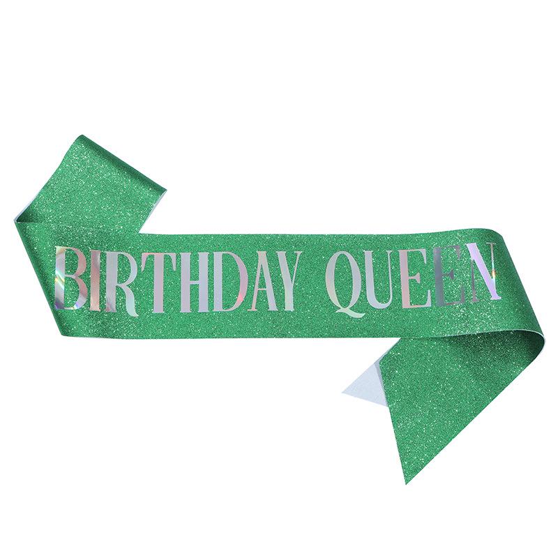European & American Fashion Glitter Birthday Sash - Birthday Queen/Girl Ribbon