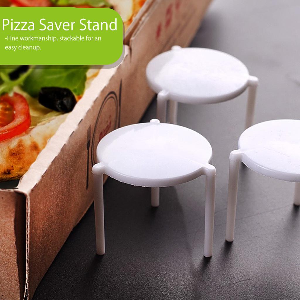 100 Pcs Pizza Boxen Stehen Stativ Unterstützung Rahmen Kunststoff Stapel Halterung Desktop Weiß Saver