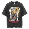 Harajuku Vintage Washed T Shirts Death Note Misa Anime Graphic T Shirt Men Women Cotton Fashion Streetwear Yk Oversized Tshirt