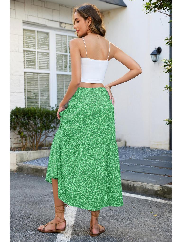European & American Fashionable Floral High-Waisted Skirt for Women 2026