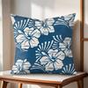 Hawaiian Flowers Cushion Cover Natural Linen Organic Fabric DoubleSided Printing Couch Pillow Covers Home Decor