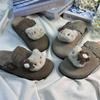 Birkenstock Spring/Autumn 2025 Parent-Child Closed-Toe Outdoor Half-Slippers with Cute Cartoon Design for Women and Kids