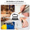 18Pcs 1/4" Hexagonal Shank Screwdriver Head Holder Extension Rod Key Chain Adapter Drill Bit Aluminum Alloy Drill Extension Bit