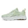 Li Ning Cushioning Slip Resistant Abrasion Resistant Low top Running Shoes Women's White Green ARXT010-4