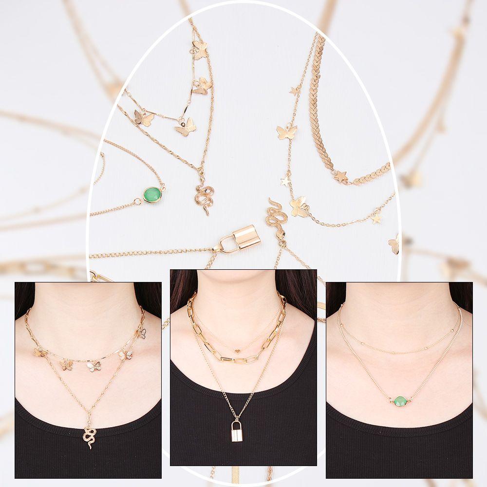 

Подарки Золотое Сердце Змея Чокер Многослойное Ожерелье Женская Подвесная Цепочка