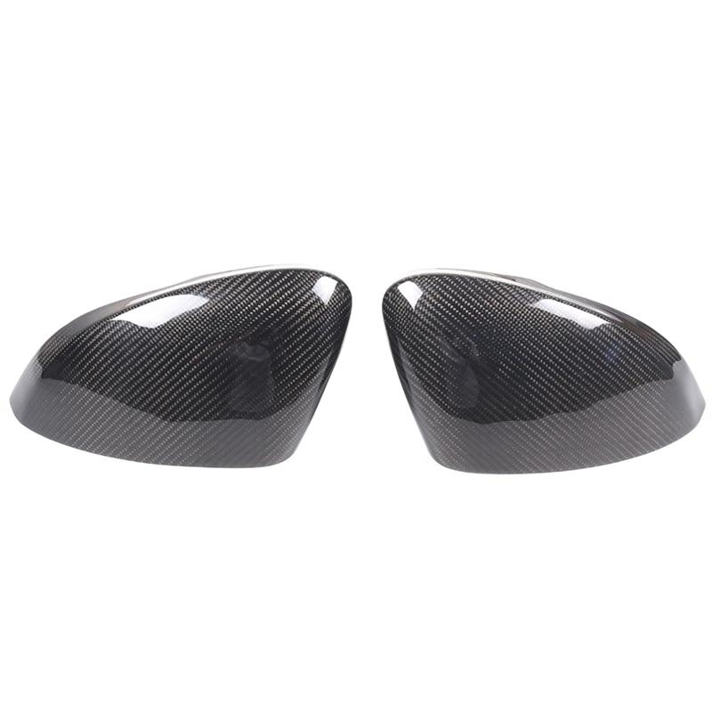 Carbon Fiber Rearview Mirror Cover For Jaguar F-Type 2013- Door Side Mirror Cover Trim Exterior Replacement Accessories