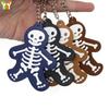 Leather keychain pendant, portable bag hanging, skull keychain, funny Halloween skull pendant