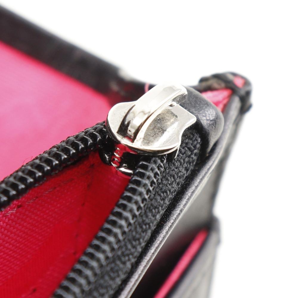 CHANEL Chain wallet Purse A46646 Cambon line black Calfskin/enamel Women Used