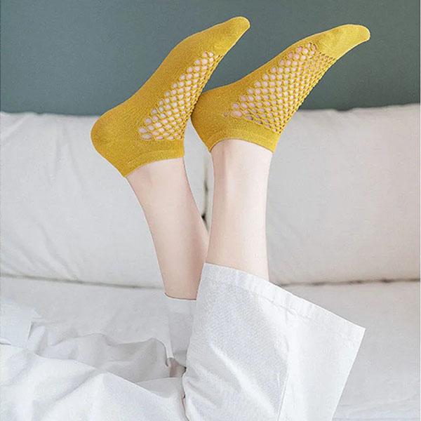 Summer Women's Short Socks Breathable and Sweat-absorbent Boat Socks Clogs Solid Color Japanese Style Mesh Short Socks for Women