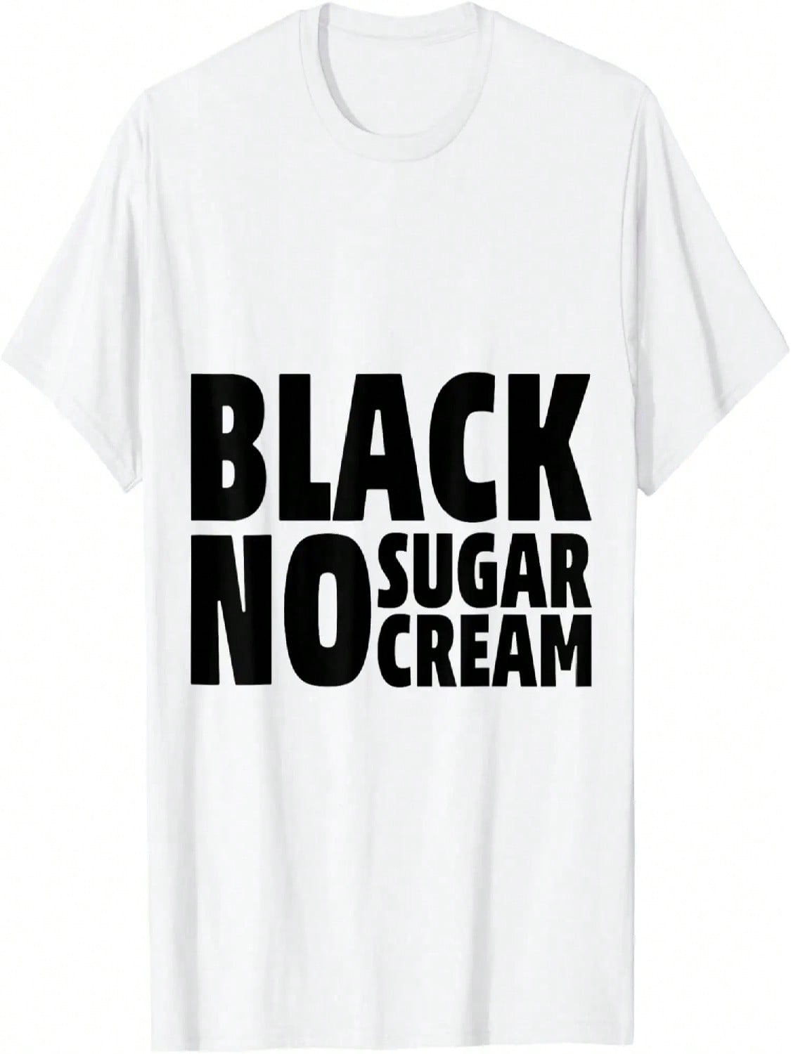 Black No Sugar Cream Funny Coffee Espresso T-Shirt S разноцветный