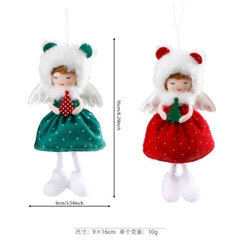 1 Pcs Cute Girl Angel Christmas Pendant Xmas Tree Hanging Ornaments Christmas Decorations for Home Christmas Dolls Kids Gift