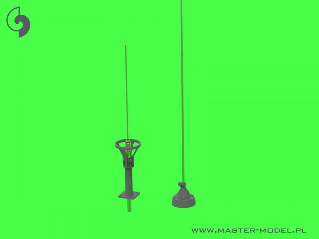 Modelo Mestre Britânico 19 Conjunto de Antenas de Rádio Peças de Modelo de Plástico 1/35 WW2/Moderno Não. Anos 1940-1950 (para AFV) GM-35-057 (Veículo militar)