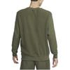 Nike Solid Color Logo Print Crew Neck Sweatshirt Men Tops Olive-Green DQ4584-222