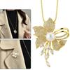 Womens Autumn Winter Long Chain With Flower Pendant And Pendent For Gift