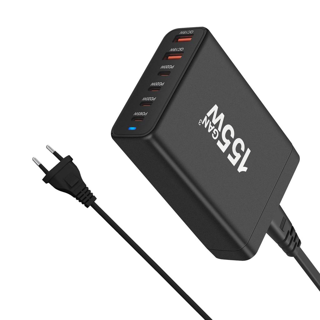 200W Multi-Port Desktop GaN Charger with 4C2A Direct Charging