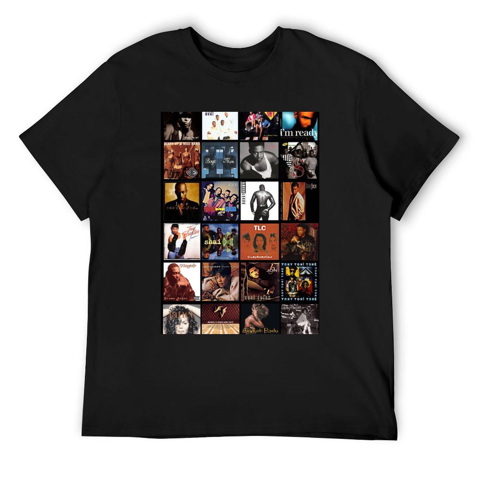 

Футболка 90-е R&B Классика основная футболка графика мужская футболка 4XL