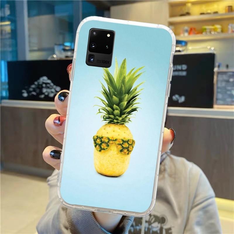 Etui na telefon Summer Beach Fruit Pineapple do Samsung Galaxy S10 S21 S22 Plus Ultra A91 A51 A21S A12 Przezroczyste etui na telefon