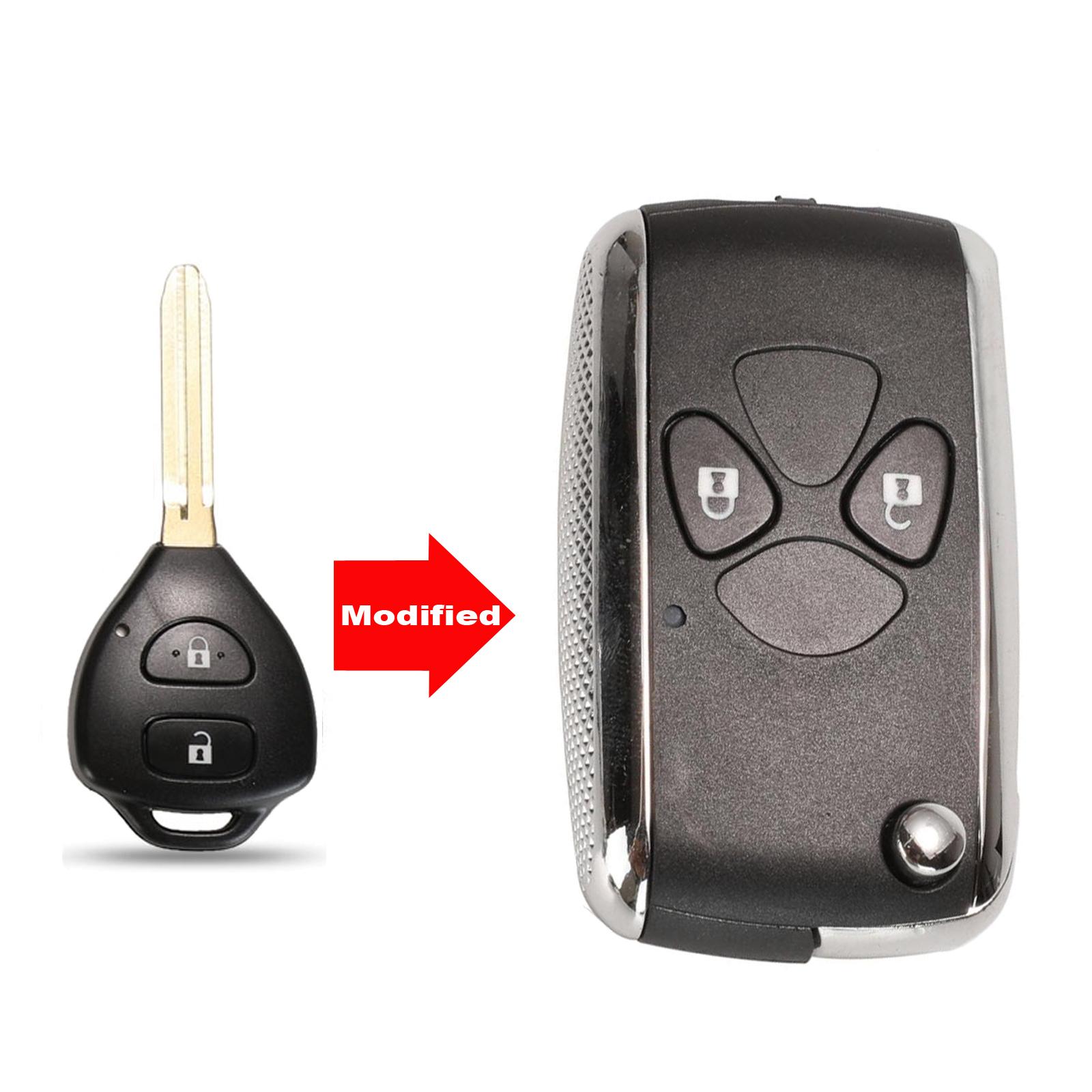 

jingyuqin 2/3/4 кнопки модифицированный откидной чехол для дистанционного ключа автомобиля для Toyota Corolla RAV4 Camry Avlon коби