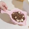 Cute Ceramic Cat Food Water Bowl Solid Color Anti-knock Pet Food Bowl with Handle Wear Resistant Dog Food Feeder Indoor