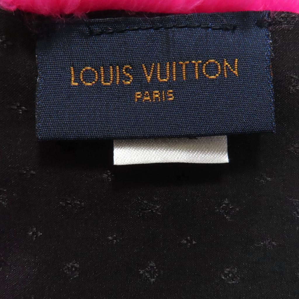 LOUIS VUITTON Scarf LV in the City Black pink Beaver Women M70872 Used