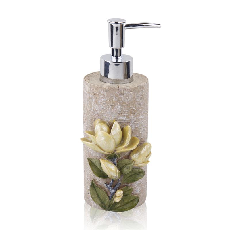 Resin Bathroom Utensils Lotion Bottle Soap Dish Mouthwash Cup Holder Toothbrush Holder Home Accessories Flower Bathroom Products