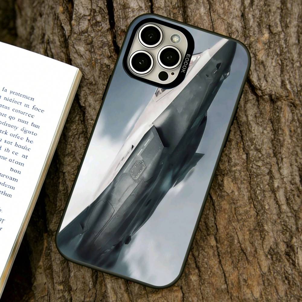 Kampfflugzeuge starten Handyhülle Für iPhone 17,16,15,14,13,12,11 Plus,Pro Max,XS,Bunte Silber Schwarz Hülle