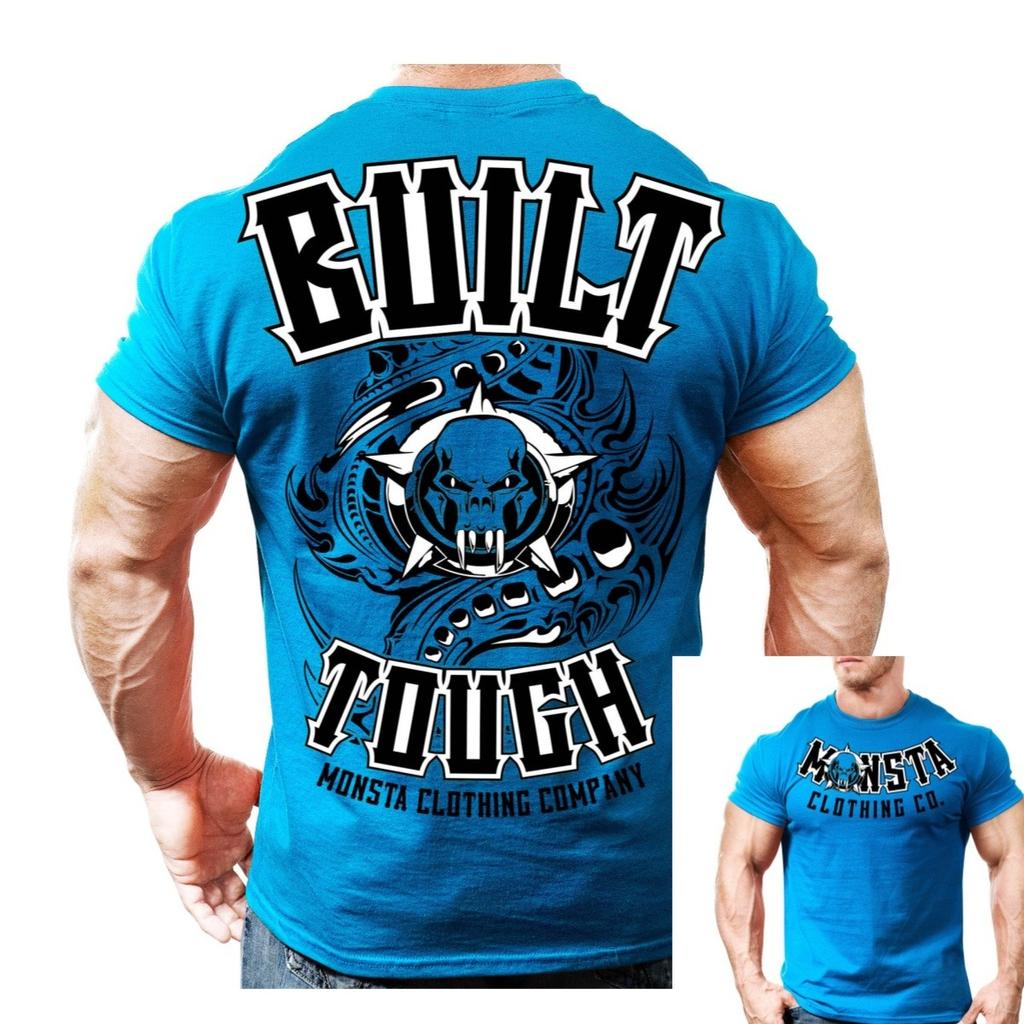 Built Tough Train Hard Fitness Training Sports Trend Leisure TShirt Mens and Womens Luxury Brand Top