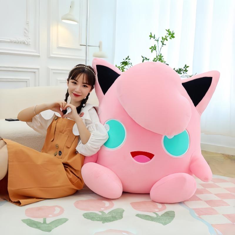 304560Cm Jigglypuff Plushies Kawaii Anime Plush Stuffed Toys Comfortable Soft Doll Throw Pillow Children Holiday Gifts