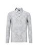 WIDEANGLE To Ice Crack Pattern Polo Shirt M_Ice Grey