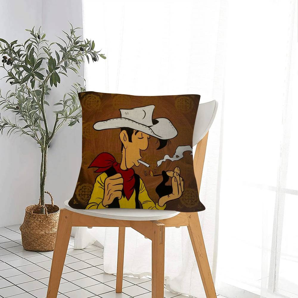 Anime LUCKY LUKE CARTOON   Pillow Anime Pillow Sofa Bed Head Pillow Cover Cushion Cover Fashion