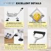 Commercial French Fry Cutter with 1/2'' 3/8'' 1/4'' 8-Wedge Stainless Steel BladesPotato Cutter Dicer Manual Vegetable Chopper