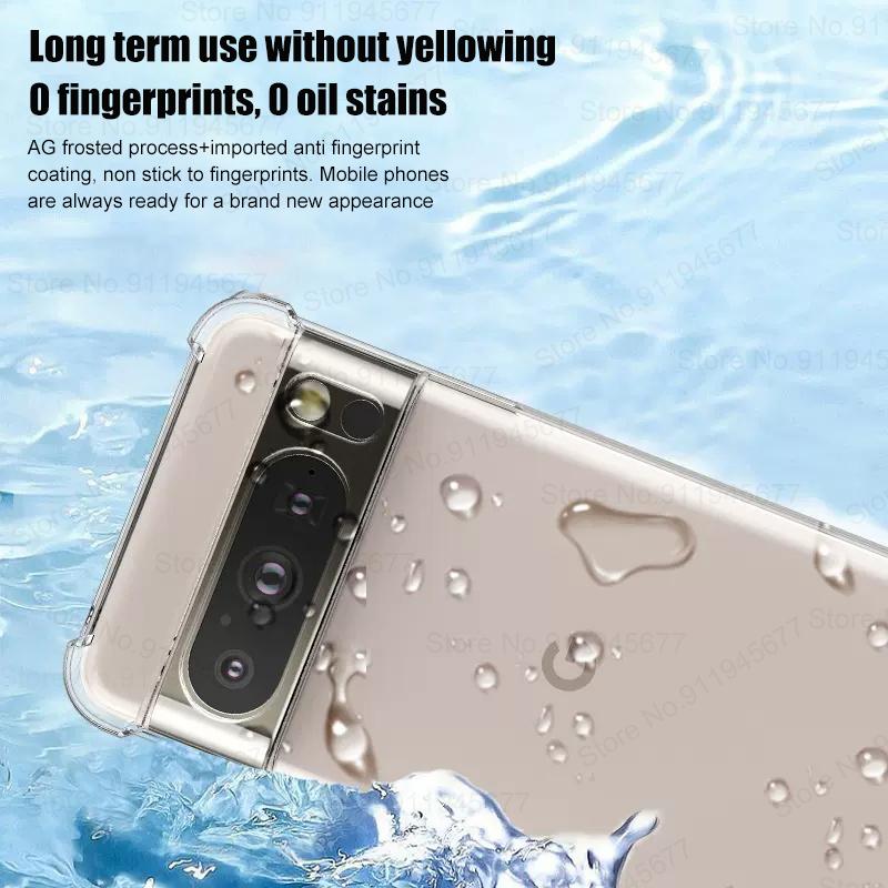 Clear Case For Google Pixel 9 8 7 6 Pro XL Thick Shockproof Cover For Pixel 8A 7A 6A Airbag Bumper Back Cover Phone Accessories