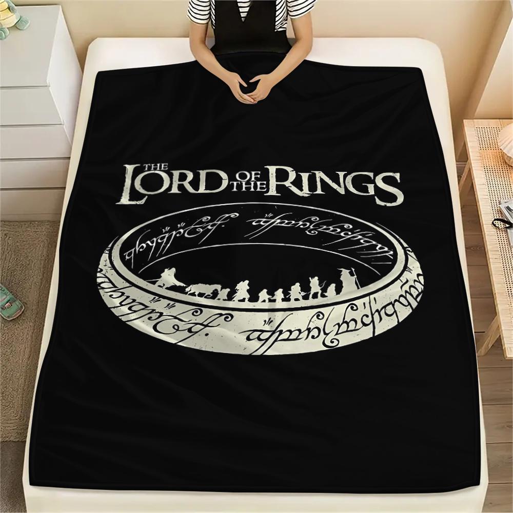 Coperta in Flanella con Stampa Il Signore degli Anelli, Alta qualità, Confortevole per Tutte le Stagioni, Decorazione per la Casa, Calore e Comfort, Perfetta per Regali di Natale