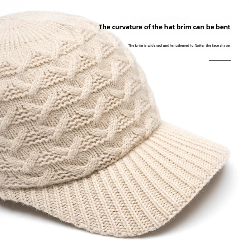 1pc Women's Warm Knitted Baseball Cap with Ribbed Knit Cap,FashionHeadwear for Cold Weather Suitable for Daily Use Winter Fall