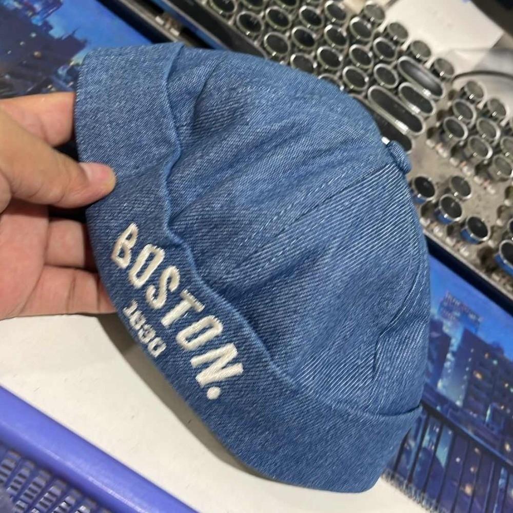 Adjustable Baby Brimless Hat Letter Embroidered Landlord Cap Retro Children Melon Beanie  Summer