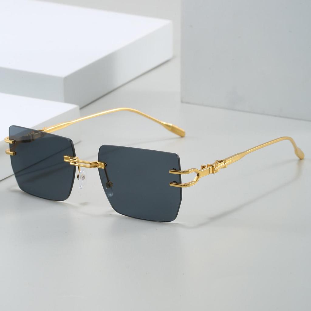 Chic Frameless Square Sunglasses: Stylish, Edgy Fashion for Street Style