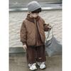 Boys' Winter Plus Velvet Suit, Children's Western Style Thickened Winter Baby Vest, Three-piece Trend