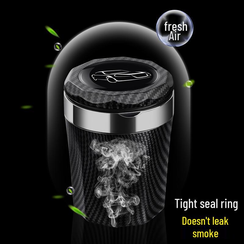 High Flame Retardant Car Ashtray with Lid & Light for 2025 GAC GS8/M8 Interior Modification