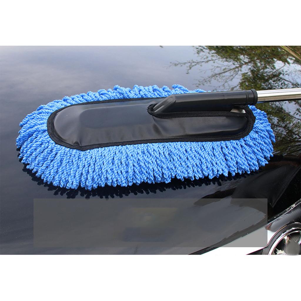 Car Wash Brush Extendable Long Handle Microfiber Car Washing Mop Multifunctional Dusting Cleaning Tool