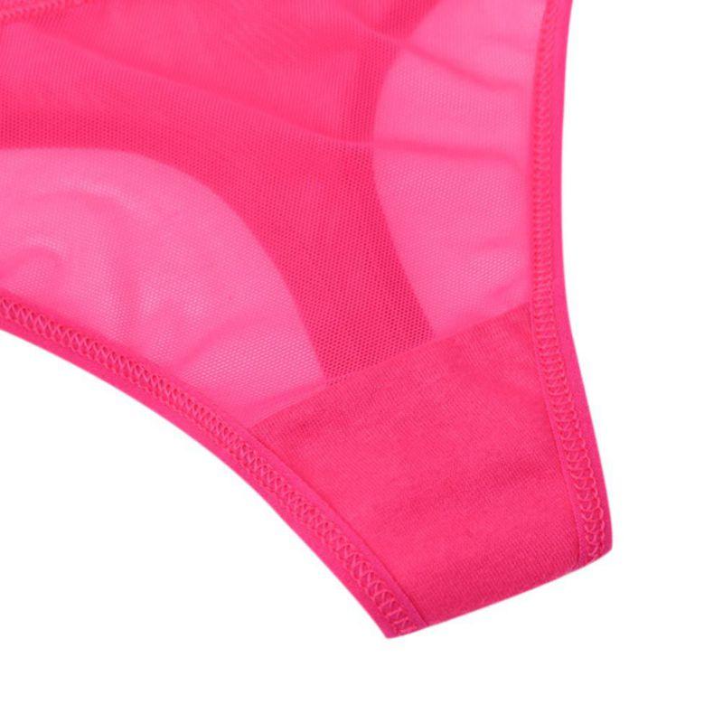 Women Seamless Transparent Mesh Breathable Lingerie String G-Strings Thongs