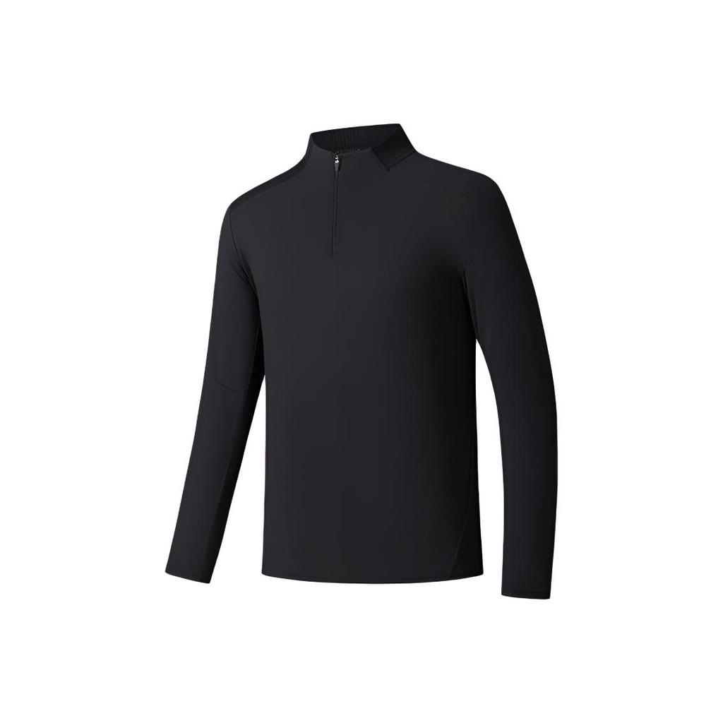 Anta Champion All-Weather Series Stand Collar Pullover Solid Color Comfortable Versatile Breathable Casual Simple Long Sleeve T-Shirt 152530414-4