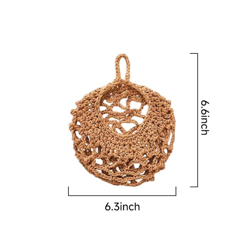 Cotton Rope Fruit Storage Basket Hand Woven Vegetable Storage Basket  Home Storage