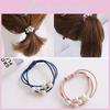 Stylish Korean Pearl Head Rope Featuring High-elastic Three-strength Rubber Band For Ultimate Comfort