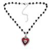 Modern Heartshaped Pendant Necklace For Women With Alloy Material And Gothic Style