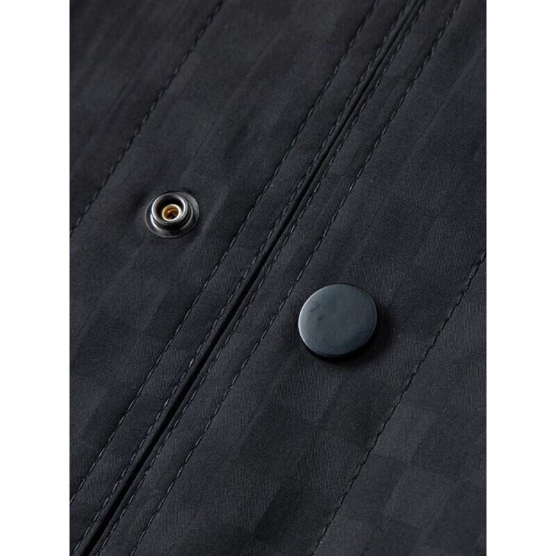 ROMON Men's Chessboard Lapel Workwear Jacket