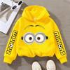 Children's Sweatshirt with Funny Minions Print for Spring/autumn Suitable for Boys andboys Loose and Comfortable with A Hoodie